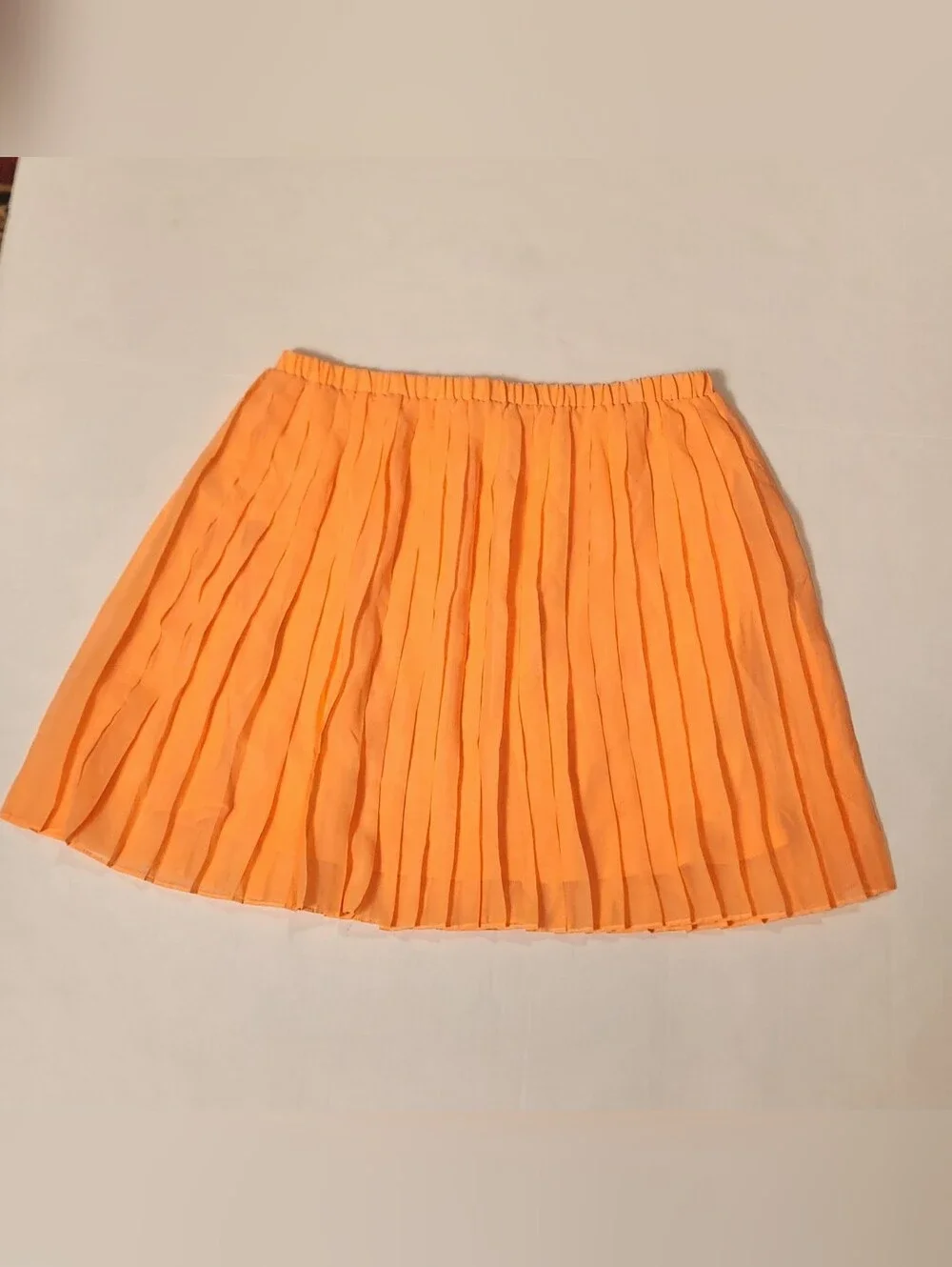 Urban Outfitters Sparkle & Fade Bright Neon Orange Mini Skirt Large L EUC